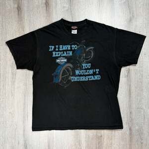 Vintage 2003 Harley Davidson Kinnelon New Jersey Graphic T-Shirt Large Grunge
